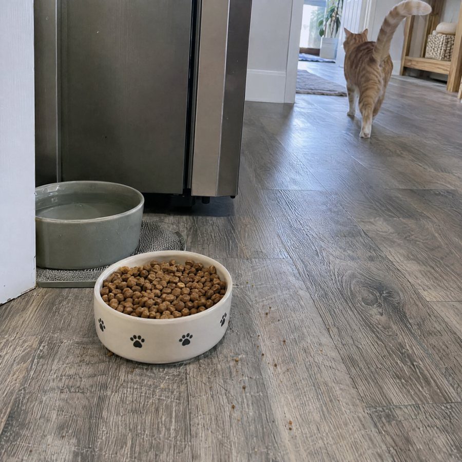 Hairball-control cat food