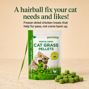Freeze-dried cat supplements for hairball relief