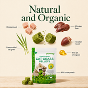 Freeze-dried cat supplements for hairball relief
